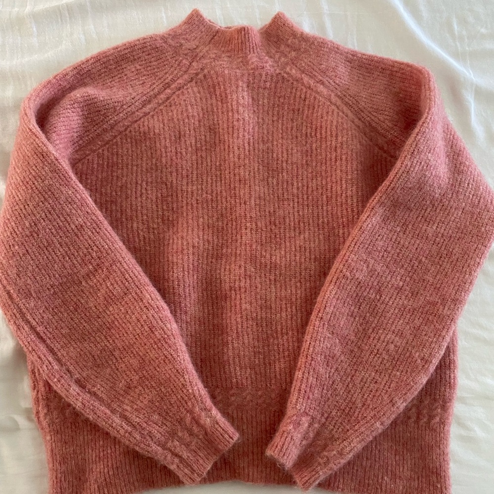 Sezane blush pink Otis jumper wool sweater XS